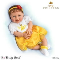 The Ashton-Drake Galleries Perfect Little Princess Belle So Truly Real® Baby Doll with Belle-Inspired Outfit RealTouch® Vinyl Skin by Ping Lau 18-inches