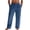 Navy, variant on Linen Pants Men Double Pleated Wide Leg Belt Loops Mid Rise Wrinkle Resistant Straight with Pockets,Sizes S-3XL