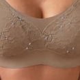 thumbnail image 5 of Njagoc3 Seamless Bras for Women Lace Trim Wireless Bra Gather Lift Support Bra Breathable Back Bra, 5 of 6