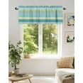thumbnail image 3 of Teal Blue Boho Kitchen Valances for Windows Bohemian Geometric Pattern Valance Curtains&nbsp; for Kitchen /Living Room/Bedroom/ Bathroom Decor, 54"x18 " ,Rod Pocket 1 Panel,, 3 of 7