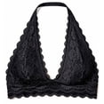 thumbnail image 2 of IQOGKRN Lace Bralette for Women Wireless Bralettes Non Padded Bralette V Neck Minimizer Lingerie Black 2XL, 2 of 4