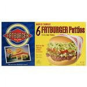 Fatburger Beef Patties, 6 Count, 2 lbs (Frozen)