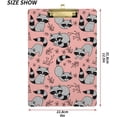 thumbnail image 2 of FMSHPON Raccoon Pink Clipboard Hardboard Wood Nursing Clip Board and Pull for Standard A4 Letter 13x9 inches, 2 of 5