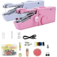 thumbnail image 1 of Pureutil Mini Handheld Sewing Machine (Cordless, Portable & Ready-to-Sew), hand held sewing kit, Electric Sew Machine for Beginners Adults, Easy To Use Suitable for DIY Sew Clothes(2sets-c), 1 of 8