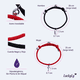 thumbnail image 5 of Pulseras Magnéticas LuckyLy para Pareja Modelo Tala Rojo UNITALLA, 5 of 6