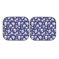 thumbnail image 7 of Daiia Skull flower white blue 2PCS Car Windshield Sun Shade, Foldable Sun Shield for Car Front Window, Auto Sun Blocker Visor Protector Universal for Truck SUV Pickup-Small, 7 of 7