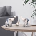 thumbnail image 5 of Tongina Elephant Figurine Desktop Ornament Collectible Cute Elephant Statue Decorative Figurine for Cabinet Table Centerpiece Bedroom Blue, 5 of 8