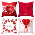 thumbnail image 2 of TIMIFIS Valentines Pillow Covers 18x18 Inches 4PCValentines Decorations Series Cushion Cover Case Pillow Custom Zippered Square Pillowcase, 2 of 7