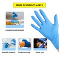 thumbnail image 5 of SOATUTO Disposable Gloves,Kitchen Gloves,All-Purpose Industrial Disposable Gloves Latex Free, Powder Free,For Food Handling,First Aid,Cleaning,Gardening,Crafting,100 Gloves Per Box(Nitralon,Blue-M), 5 of 7