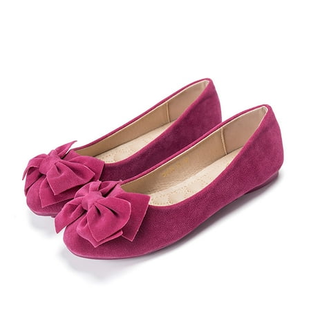 

Cathalem Women Singles Shoes Flat Shoes Bowknot Casual Shoes Slip On Work Shoes Nine Flat Shoes for Women Comfortable Hot Pink 6.5