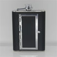thumbnail image 4 of Deals of The Day Clearance! Stainless Steel Leak-Proof Flask, Pocket Hidden Flask with Built-In Case, Leather Wrapped Hip Flask and Mini Funnel Set for Liquor on the Go, 4 of 9