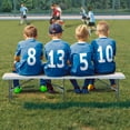 thumbnail image 6 of Riedhoff 6'x 0.91' Folding Outdoor Benches Set of 2 , Plastic & Metal Frame, Carrying Handle, White, 6 of 8