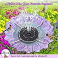 thumbnail image 2 of HYLLai Solar Fountain, Solar Bird Bath Fountain, Solar Powered Water Fountain with Color LED Lights 8 Nozzles for Bird Bath, Fish Tank, Pool, Aquarium and Garden Decoration, 2 of 4