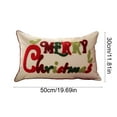 thumbnail image 4 of Cheapark Red Snowflake Embroidered Christmas Pillow - Merry Christmas Themed Cushion Cover, Soft Accent for Sofa & Bedroom Holiday Decor, 4 of 6