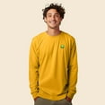 thumbnail image 3 of Dalix Alien Embroidered Cotton Classic Fit Long Sleeve Crewneck Tee Shirt Mens in Gold M Medium, 3 of 5