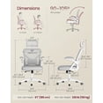 thumbnail image 3 of Silla de oficina ergonómica de malla VASAGLE UOBN044GD01S, 3 of 8