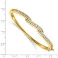 thumbnail image 2 of 14k Yellow Gold Bracelet Bangle Women's Diamond Round 6 mm 7 in VS Hinged, 2 of 3