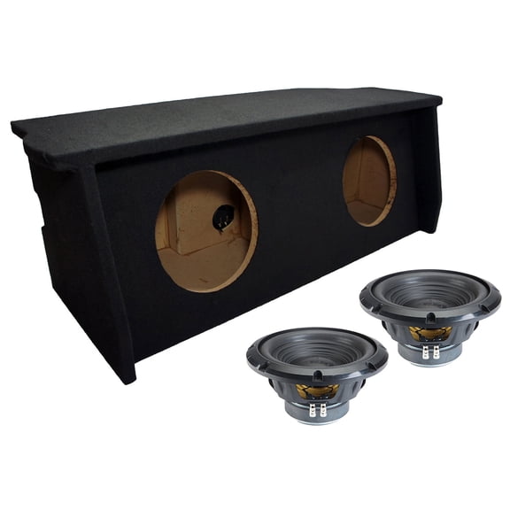 Alpine fits 07-18 Jeep Wrangler 2 Door Sealed Dual 10" W10S4 Loaded Subwoofer Sub Box Enclosure 500W RMS 4 Ohm