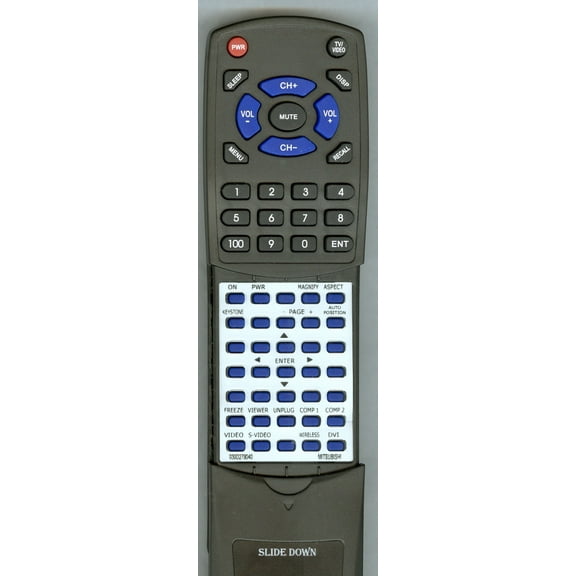 Replacement Remote for MITSUBISHI 939D279040, RT939D279040, XD221UST, XD221REM, XD221UG, XD221D, LVPXD530, XD221U, XD221UD