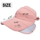 thumbnail image 2 of Sombrero de visera de ala ancha para mujer, gorra de visera de golf, sombrero de protección solar para playa, jardín, tenis, correr, sombrero parasol, 2 of 7