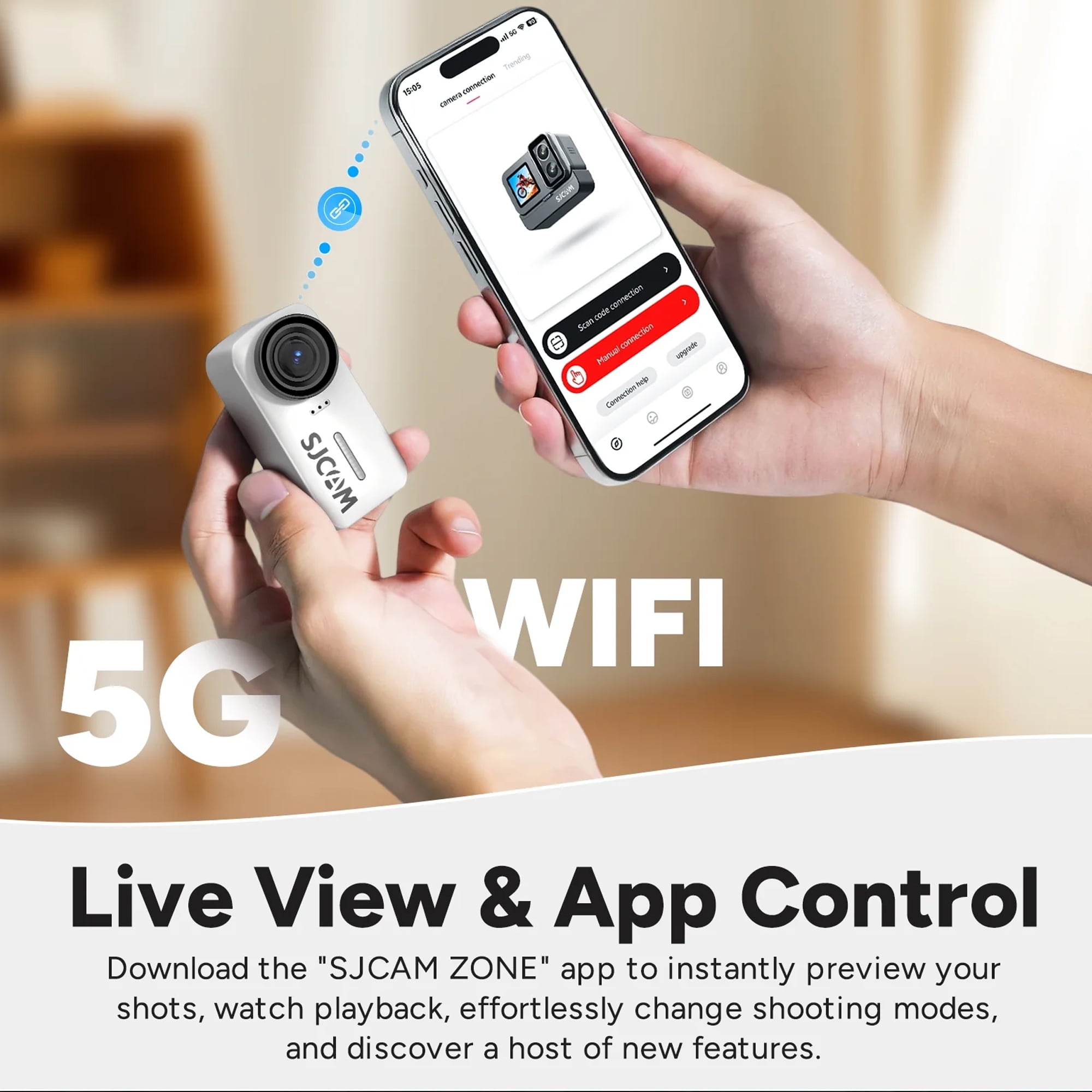 SJCAM C110 Plus Action Camera with 4K Video, Gyro Stabilization, and Audio Recording, Bundle Including: 50-IN-1 Action Kit, 64GB Micro SD Card, Card Reader, Card Wallet, and USB‑C Adapter