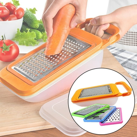 

4-in-1 Vegetable Cutter PP Material Stainless Steel Knife Noodles Household Kitchen Manual Rotating Vegetables Fruits and Cheese Grater Slicer