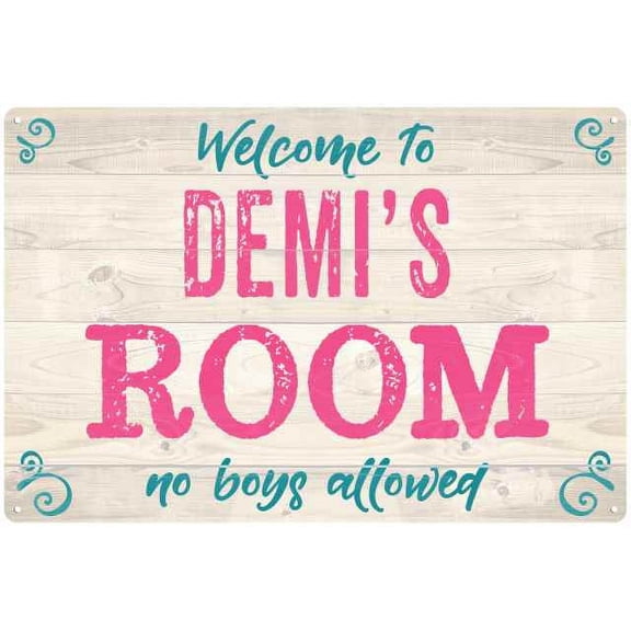 DEMI'S Room Kids Bedroom Sign 8x12 Metal Sign 208120089485