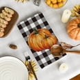 thumbnail image 2 of Sm:)e Pumpkin Buffalo Plaid Fall Kitchen Dish Towels 18x26 Inch Set of 2, 2 of 6