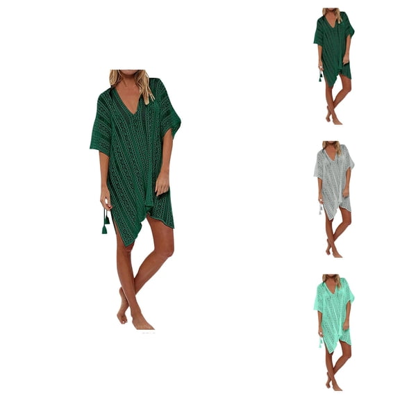 Plus Size Women Backless Beach Cover Up Top – Hollow Out Breathable Swim Cover Up Shirt, Loose Fit Lightweight Beachwear, Casual Resort Wear For Vacation Style