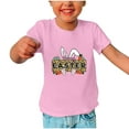 thumbnail image 2 of Virmaxy Happy Easter T Shirt for Toddler Baby Boys Girls Leopard Eggs Hunt Bunny Rabbit Graphic T-Shirt Kids Boys Girls Fashion Cute Short Sleeve Crew Summer Tee Pink-A 7Y, 2 of 3