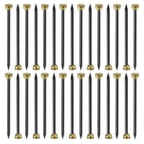 100Pcs Picture Hanging Nails, 1.8 x 35mm Iron Decorative Hangers Reusable Hardware Tool for Hanging Pictures Mirrors, Gold & Black