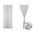 thumbnail image 6 of TOPCHANCES Outdoor Curtains for Patio, Waterproof Detachable Sticky Tab Top Solid Print Outside Curtain for Living Room, Bedroom, Porch, Pergola, Cabana, 52'' x 84'', 2 Panels, White, 6 of 12