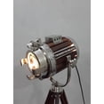 thumbnail image 2 of Vintage Nautical Table Searchlight Lamp Wooden Stand Lighting Spotlight, 2 of 4