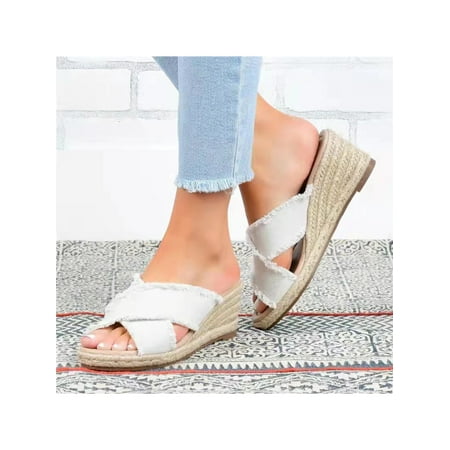 

Ymiytan Women s Deodorant Wedges Vacations Casual Wedge Women Indoor Not Stickey Feet Slides