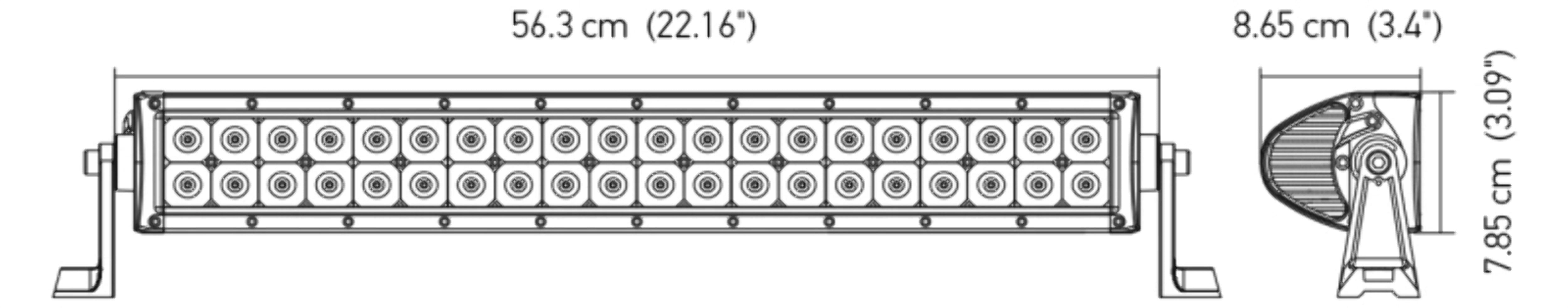 HELLA 357208101 Value Fit Sport Series Light Bar (40LED/22" - Combo beam)