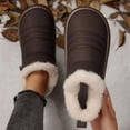 thumbnail image 3 of Women’s Waterproof Ankle Moccasin Boots with Anti-Slip Thick Sole for Indoor Warm Snow Use - Suede Slippers for Bedroom, 3 of 7