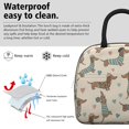 thumbnail image 3 of Dachshund and Heart Beige Pattern Insulated Leakproof Lunch Box for Work, Lunch Bag for Women Men, Loncheras Para Mujer for Beach Travel Picnic Camping, 3 of 6