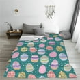 thumbnail image 5 of Salouo Colorful Easter eggs Print Bed Blankets, Flannel Blanket Comfortable Air Conditioning Blanket Lightweight Blanket for Sofa Bed Travel & Couch-80"x60", 5 of 7