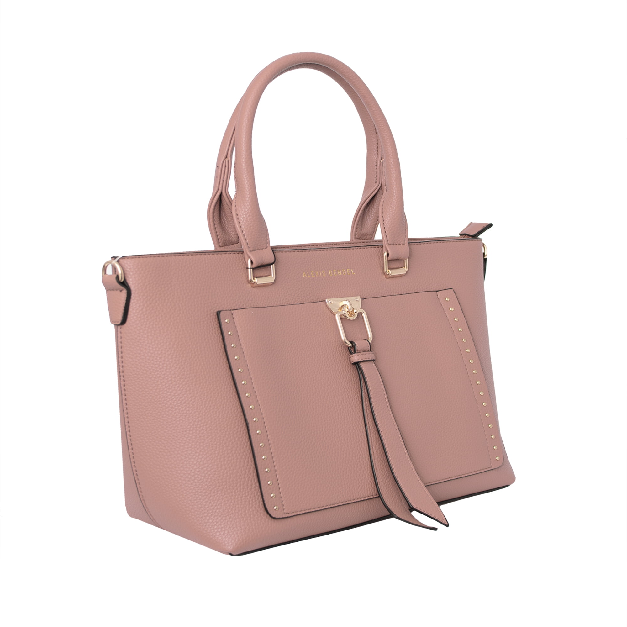Alexis Bendel Mauve Women’s Vegan Leather Multi-Style Shopper Tote Everyday Handbag