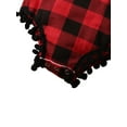 thumbnail image 2 of Kmbangi Girls Clothes Set, Plaid Printing Long Sleeve Romper and Headdress, 2 of 8