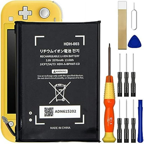Replacement HDH-003 Battery [2023 Upgraded] for Nintendo Switch Lite,Lite HDH-001 Original Replacement Battery with Adhesive Tape Tool Repair Kit