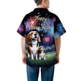 thumbnail image 5 of Happy New Year Beagle Family Cheer Winter Midnight Firework Hawaiian Shirt Breathable Summer Unisex Merch Beagles Dog Lover Gifts Idea - 02025, 5 of 6