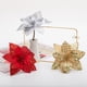 thumbnail image 4 of Cateissary 12 piezas de decoración: flor de Navidad para un ambiente festivo, flores artificiales de Navidad, duraderas. Kits de decoración para fiestas plata, 4 of 6