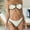 White, variant on Ladies Swimsuit Print String Fashion Beach Bikini Swim Wear for Women Swimming Suits for Boys 13 Years Bathing Suits for Teen Girls Extra Small And Striped Swimsuit Women's Swim Shorts with Pockets
