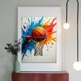 thumbnail image 2 of Diamond Art Kit for Adults, Basketball Splash Art Net Burst Diamond Painting for Adults Beginners, 5D DIY Diamond Art Painting Kits, Colorful Diamond Painting Craft for Home Decor 12x16, 2 of 7