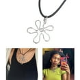 thumbnail image 2 of Qisuw Hollow Flower Choker Chain Jewelry for Women Teens Elegant Big Flower Clavicle, 2 of 10