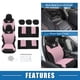 thumbnail image 5 of Kit universal de 9 fundas para asientos de coche Unique Bargains lavables patrón de mariposa color rosa, 5 of 7