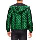 thumbnail image 3 of Chaquetas de lentejuelas Argyle Inspire Chic para hombres, de manga larga, metálicas, brillantes, con capucha, chaqueta disco 2XL verde, 3 of 5