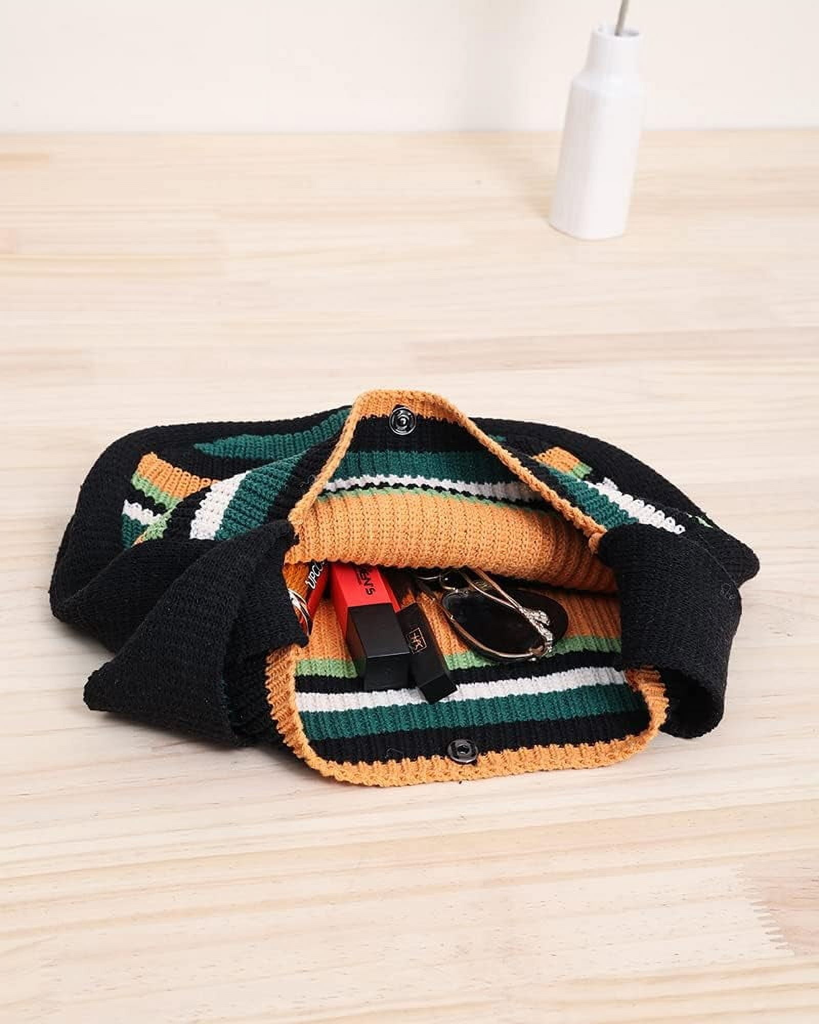 CAILDANL Women's Crochet Tote Bag Knit Shoulder bag,Aesthetic Bag,Cute Eco-Friendly Tote for Travel,Daily Use,Gift Box Packaging