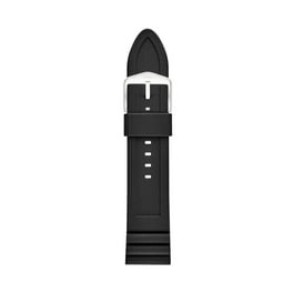 Fossil Men s 22mm Black Silicone Watch Strap Walmart